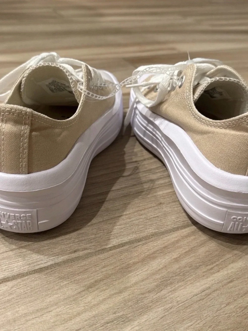8W Converse Chuck Taylor All Star Move Platform Low Nutty Granola/White